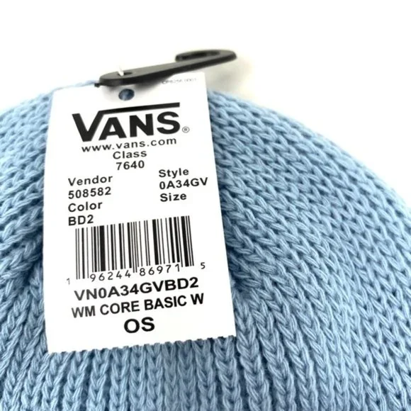 VANS Core Basic Beanie Blue Women’s Hat Unisex One Size VN0A34GVBD2 - Picture 6 of 6